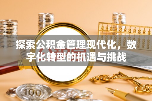 会泽探索公积金管理现代化，数字化转型的机遇与挑战