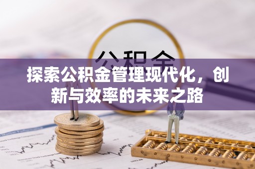 会泽探索公积金管理现代化，创新与效率的未来之路