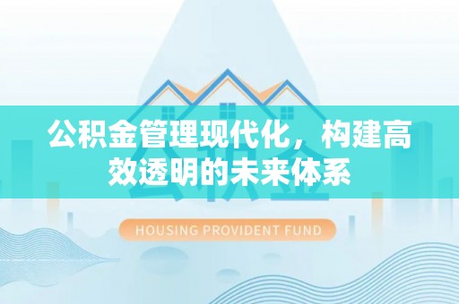 会泽公积金管理现代化，构建高效透明的未来体系