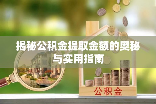 会泽揭秘公积金提取金额的奥秘与实用指南